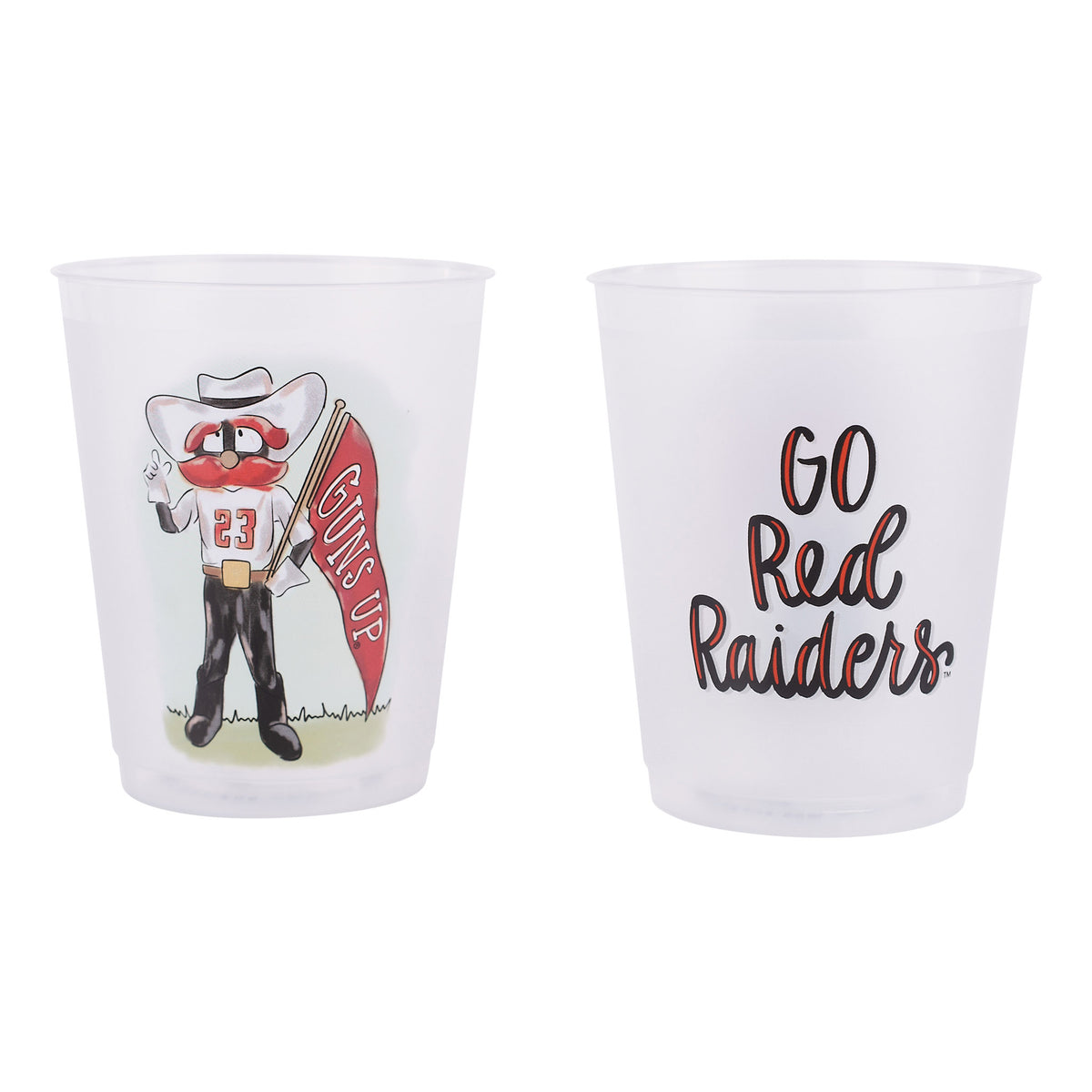 Texas Tech  Mascot Frosted Cups Set/8