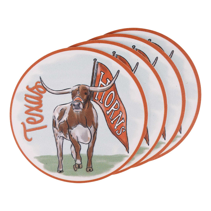 Texas Mascot Coaster Set/4