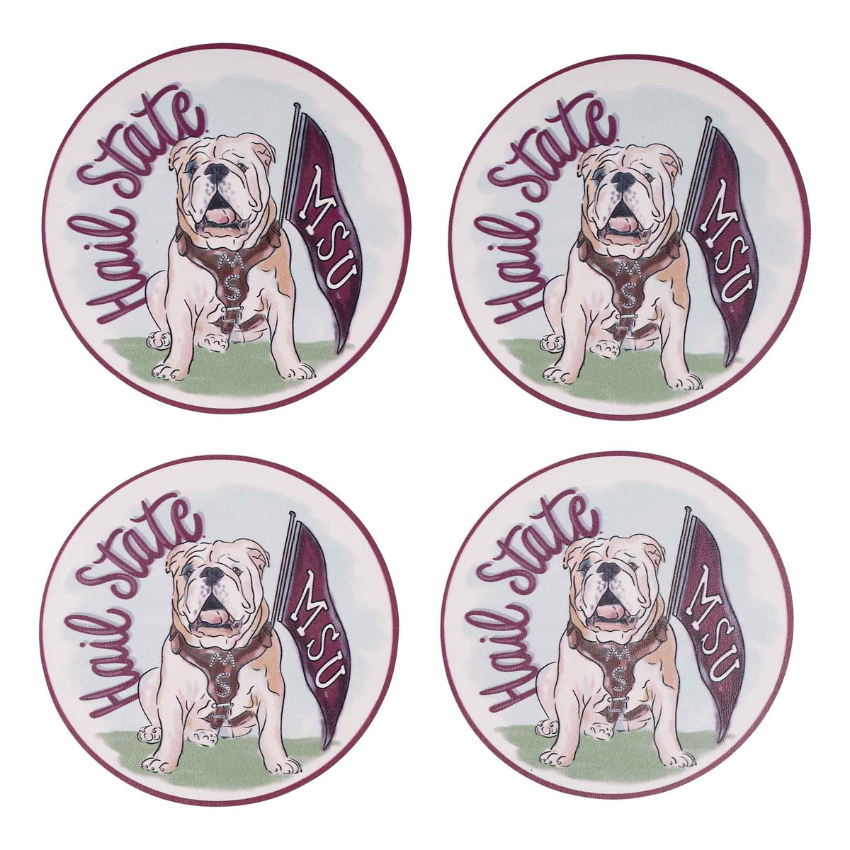 Mississippi State Mascot Coaster Set/4