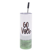 Tennessee Tumbler with 'GO VOLS' text on a white background