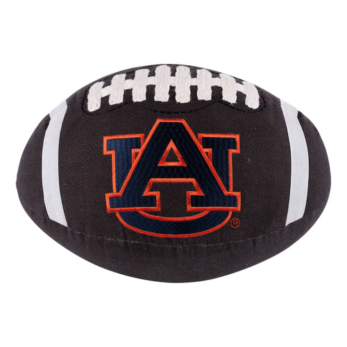 Football pillow with Auburn University logo on a white background