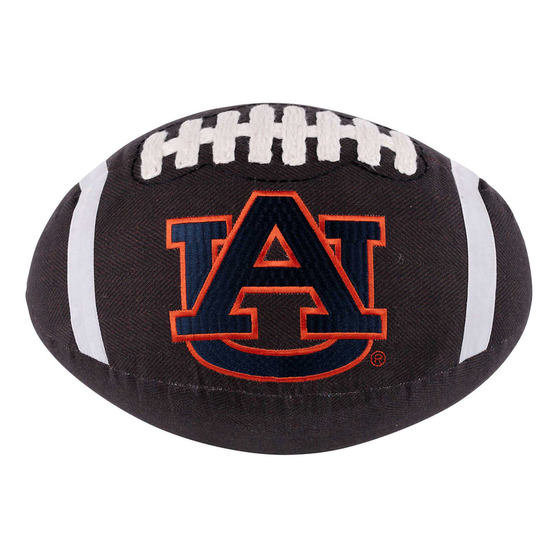 Football pillow with Auburn University logo on a white background
