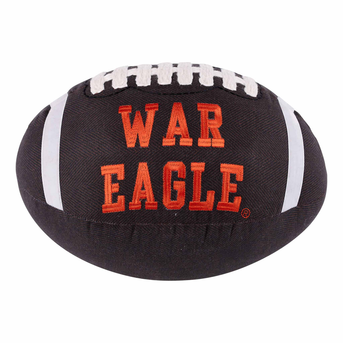 Auburn football pillow with 'War Eagle' text on a white background