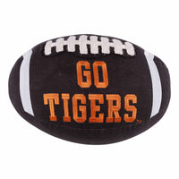 Clemson football pillow with 'GO TIGERS' text on a white background