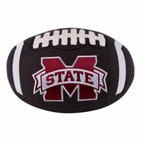 Football pillow with Mississippi State logo on a white background