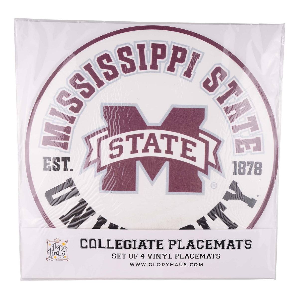 Mississippi State Retro Placemat Set/4