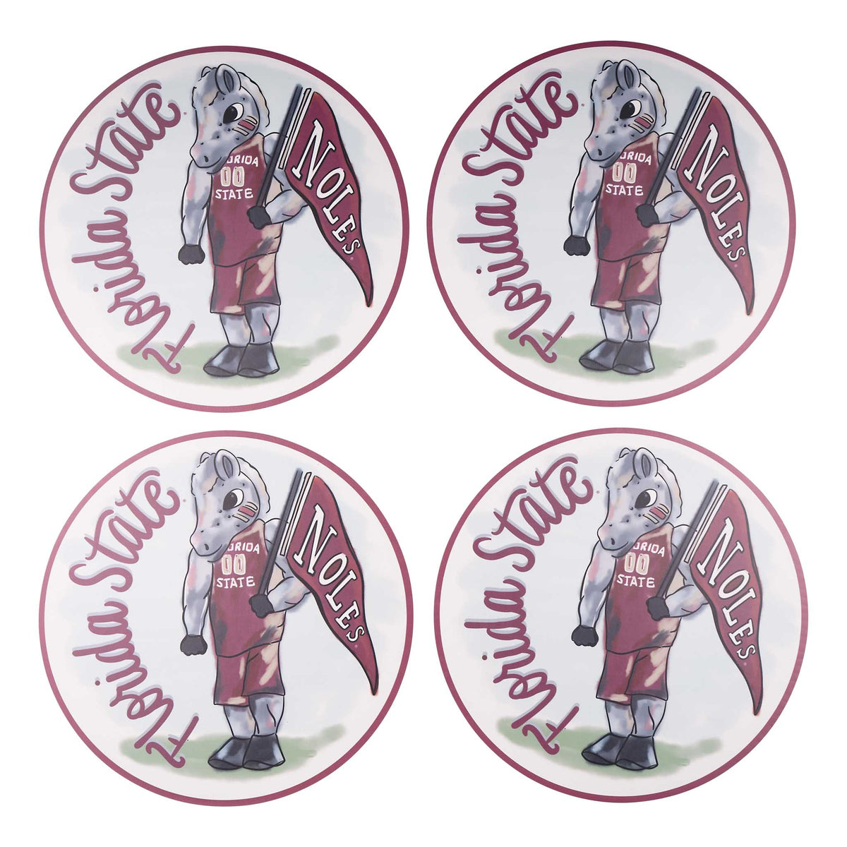Florida State Mascot Placemat Set/4