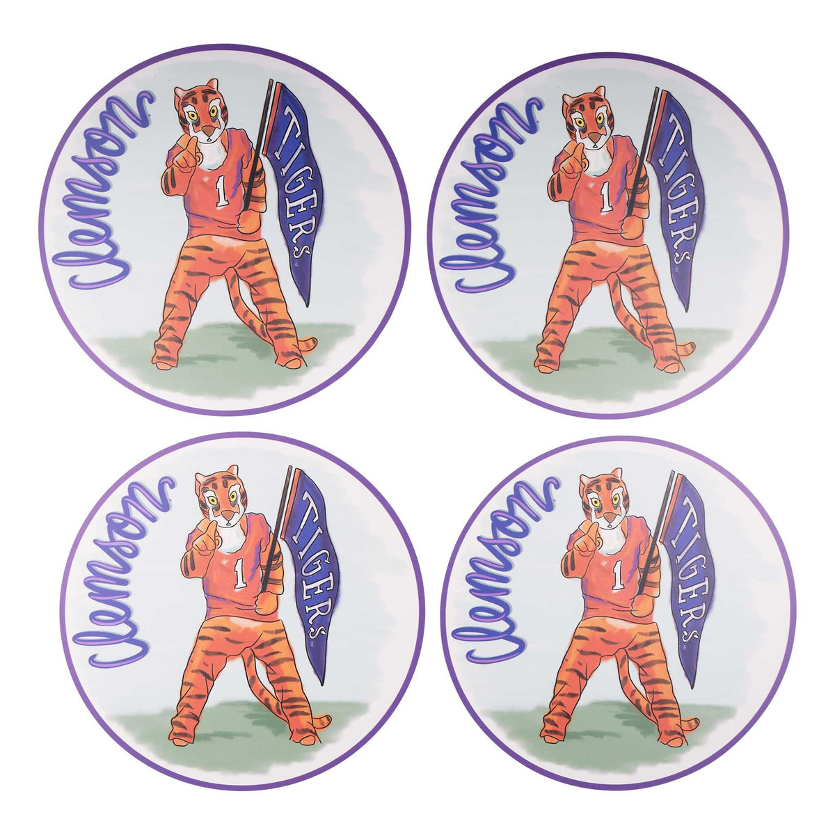 Clemson Mascot Placemat Set/4