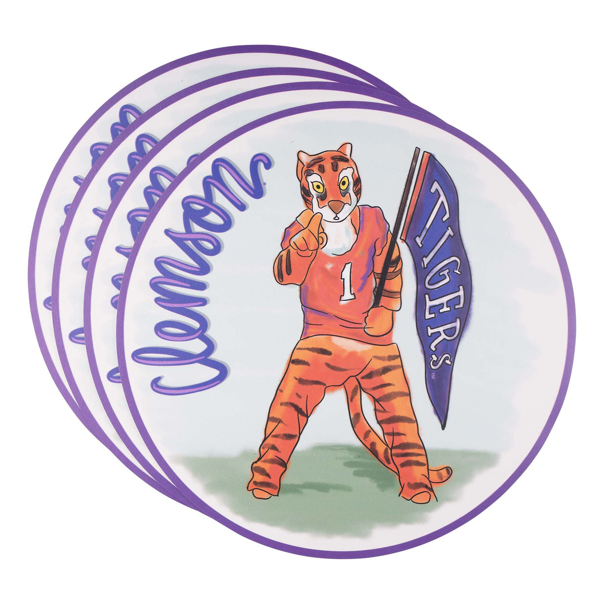 Clemson Mascot Placemat Set/4