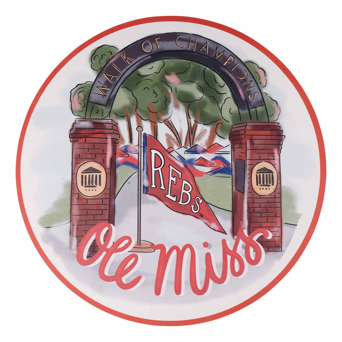 Ole Miss Mascot Placemat Set/4