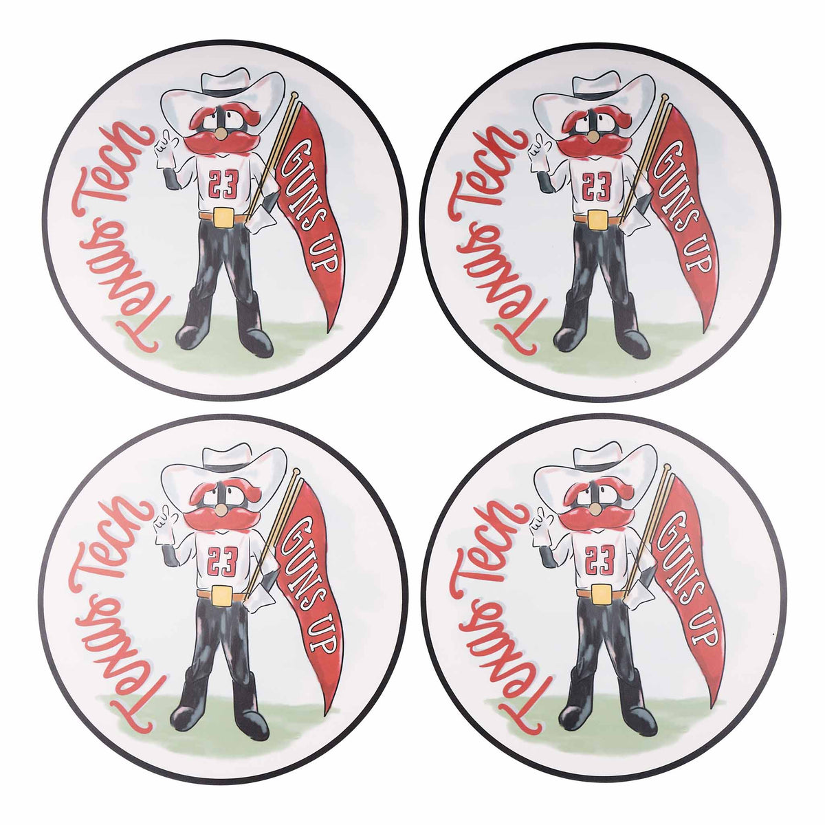 Texas Tech Mascot Placemat Set/4