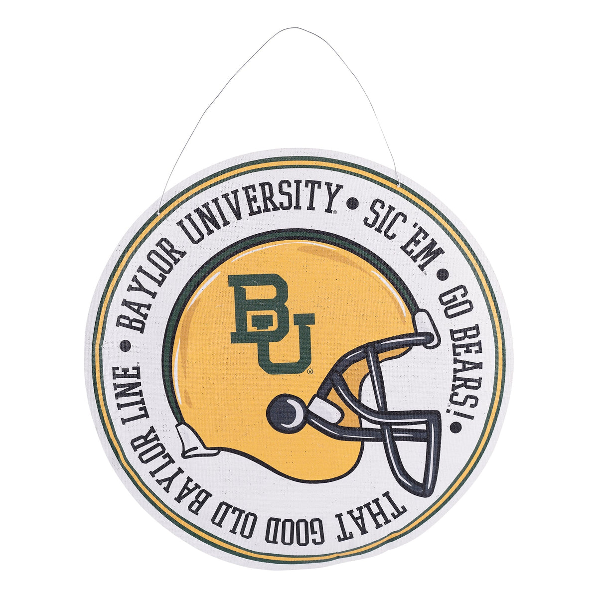 Show Bear Pride With A Double-Sided Baylor Wreath/Helmet Burlee