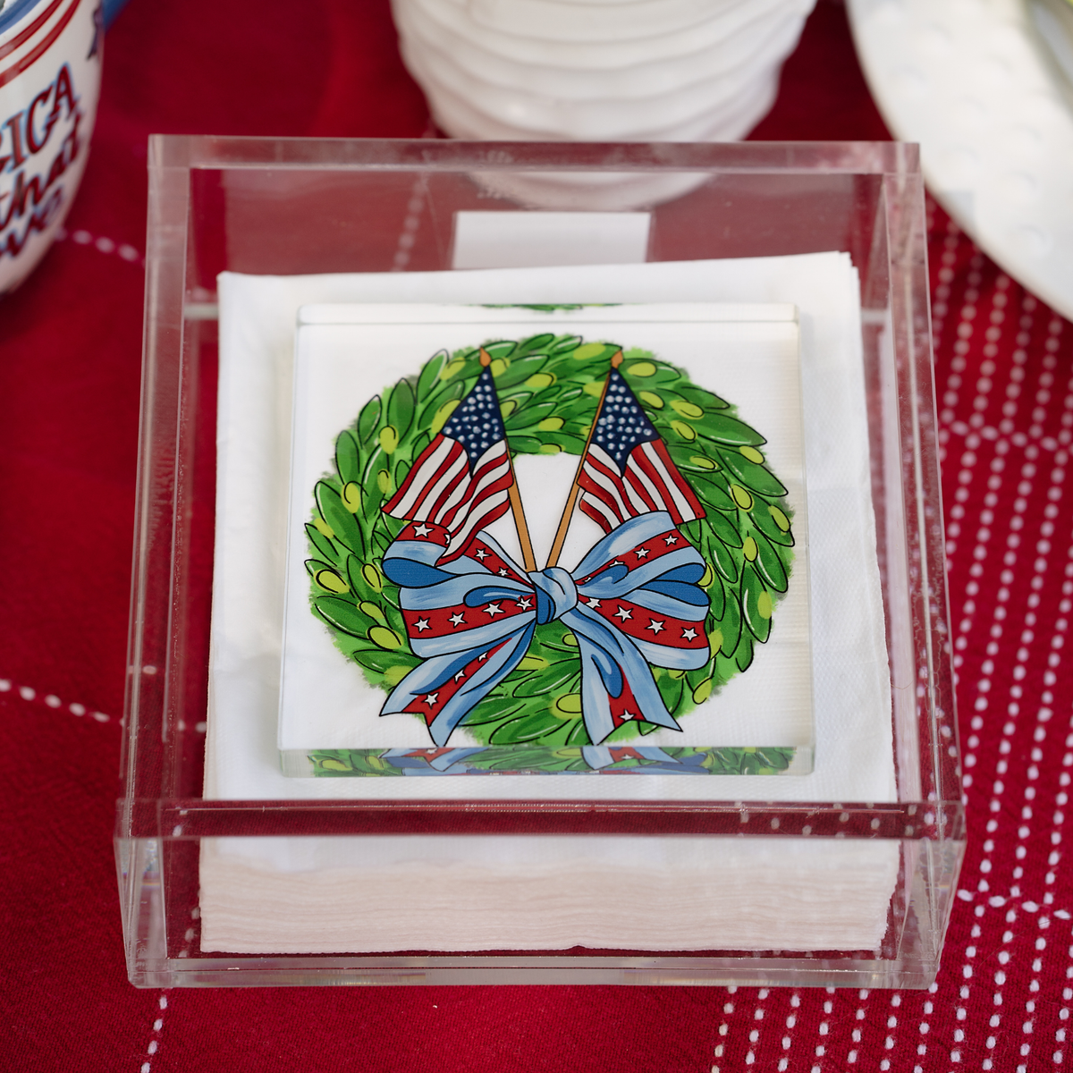 Americana Wreath Napkin Weight