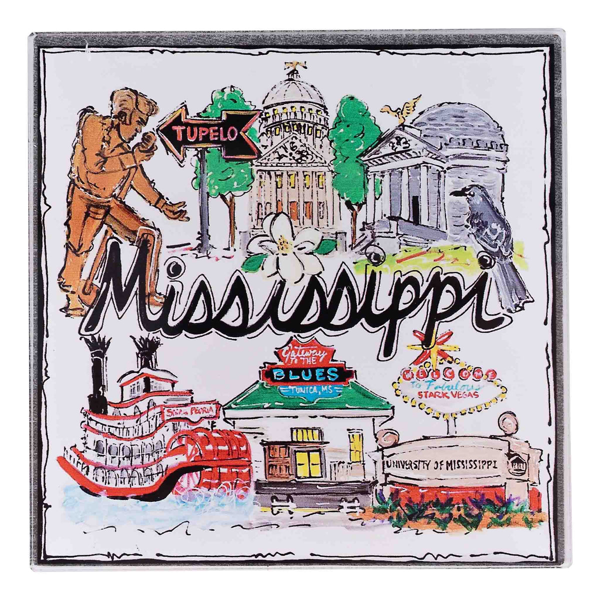 State of Mississippi Icon Magnet