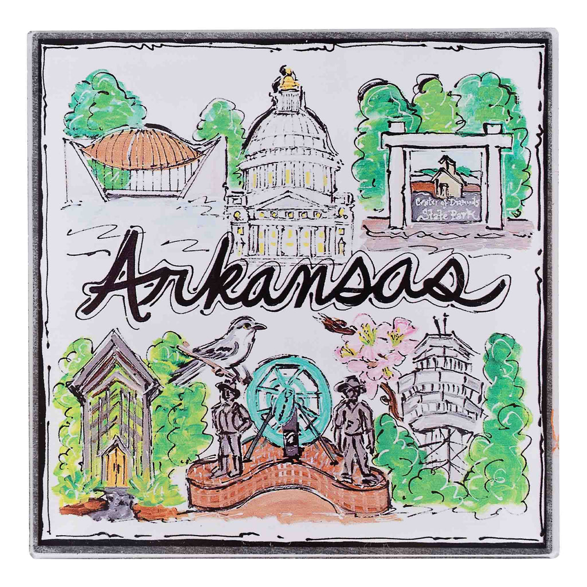 State of Arkansas Icon Magnet