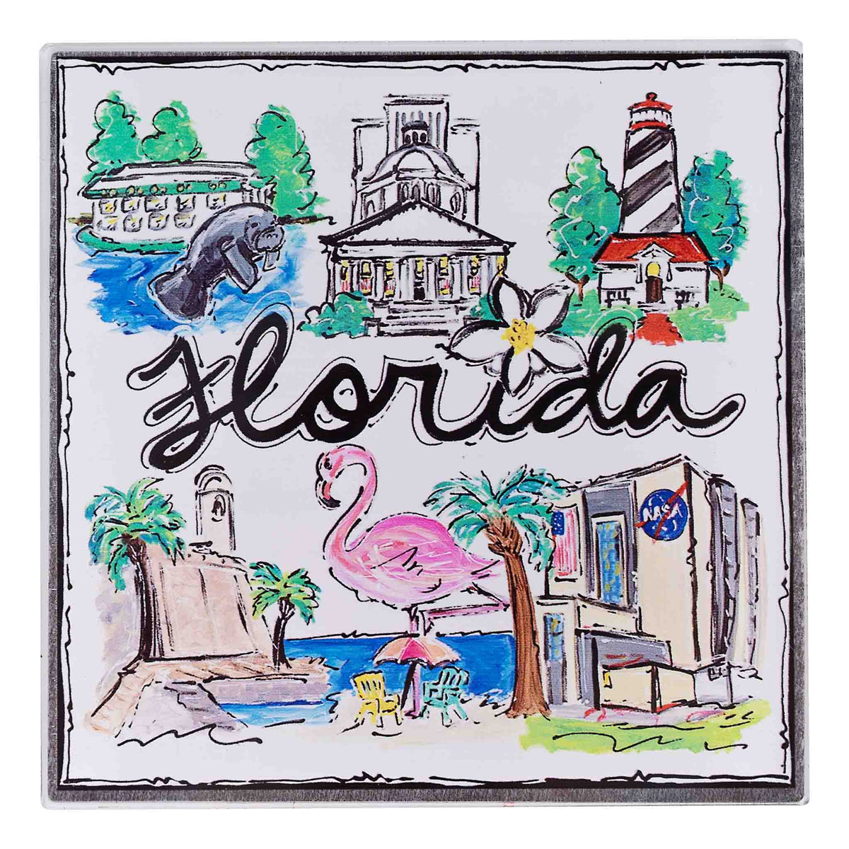 State of Florida Icon Magnet
