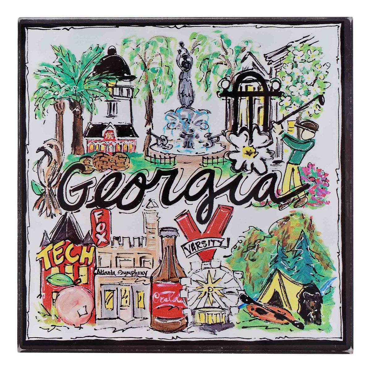 State of Georgia Icon Magnet