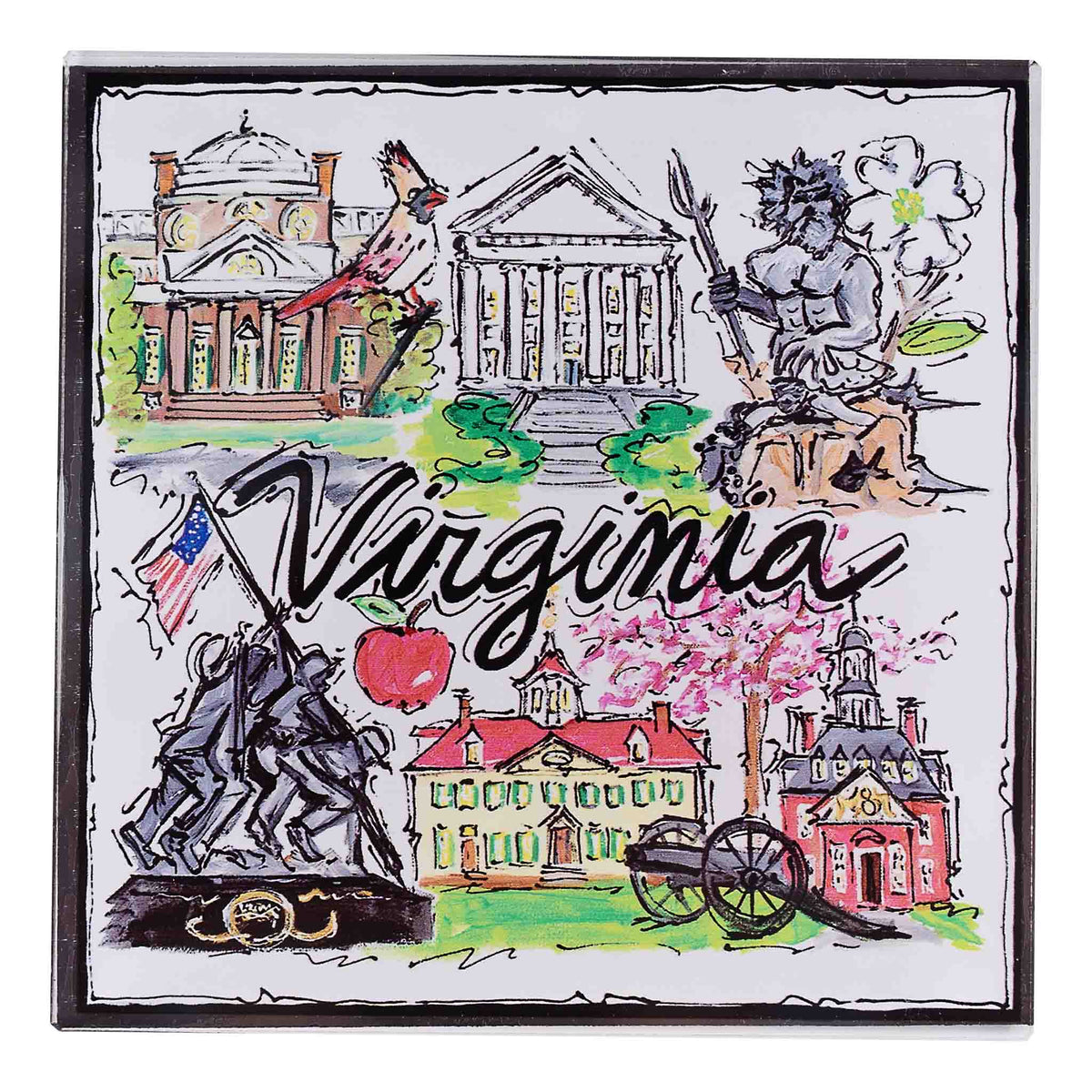 State of Virginia Icon Magnet