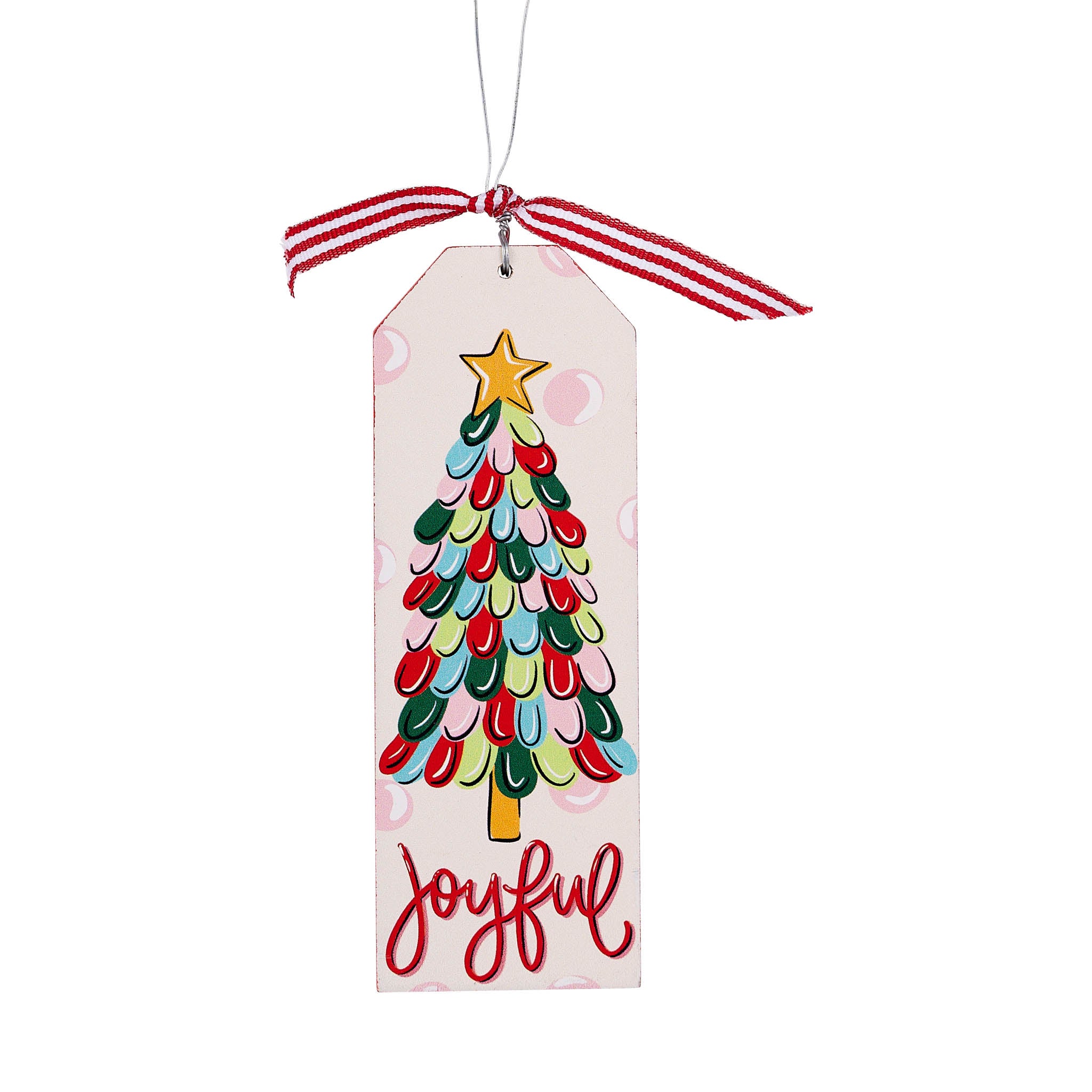 Vintage Christmas Wood Ornament Set - Thumbnail 4