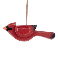 Red Bird Wooden Ornament