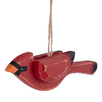 Red Bird Wooden Ornament