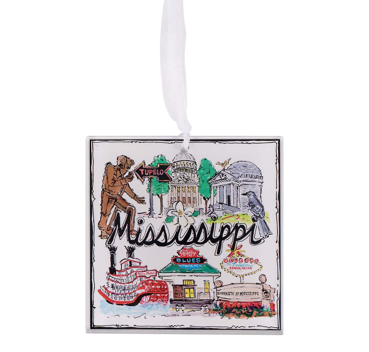 State of Mississippi Acrylic Ornament