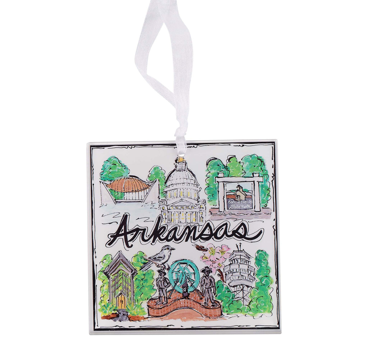 State of Arkansas Acrylic Ornament
