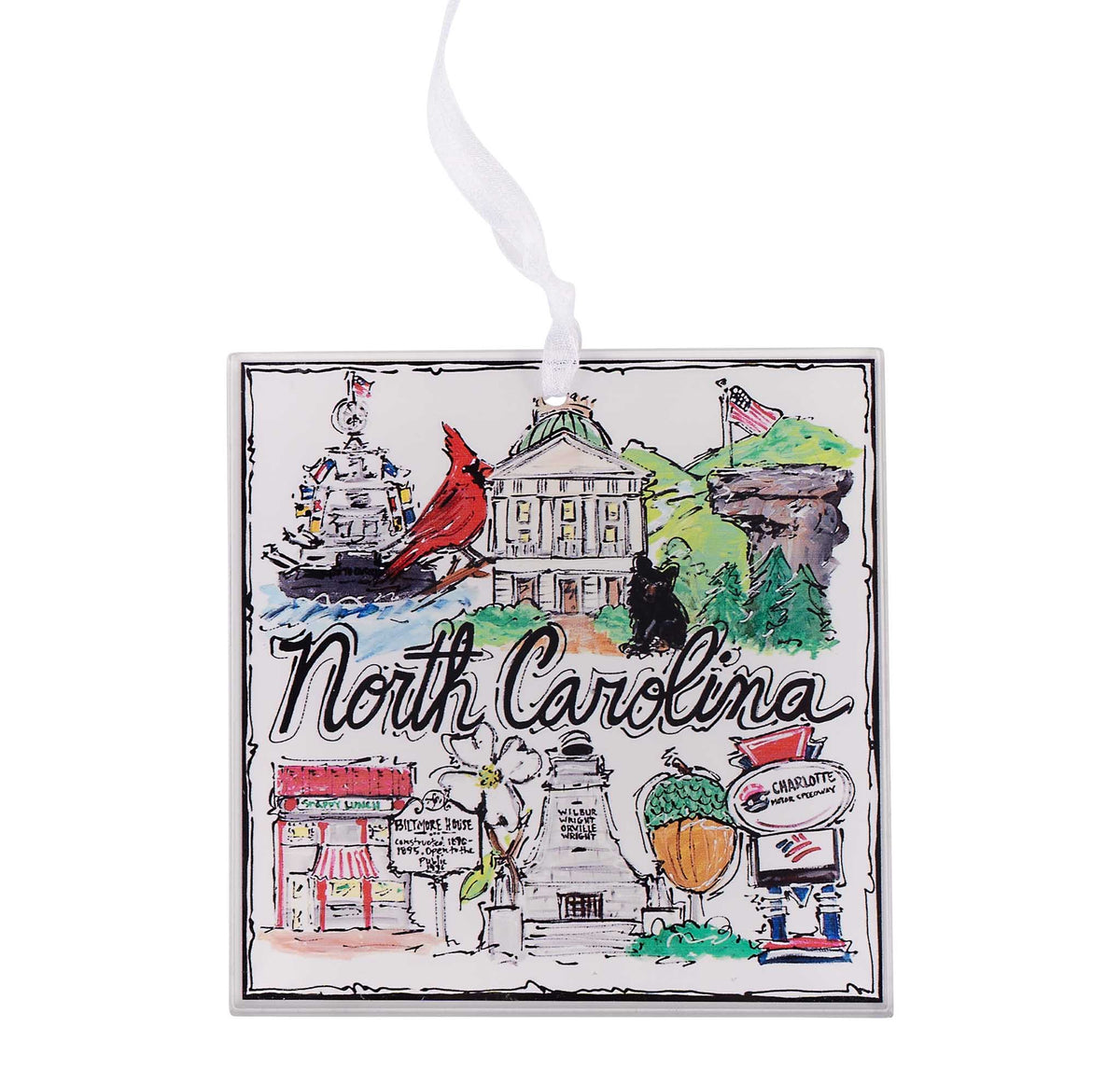 State of North Carolina Acrylic Ornament