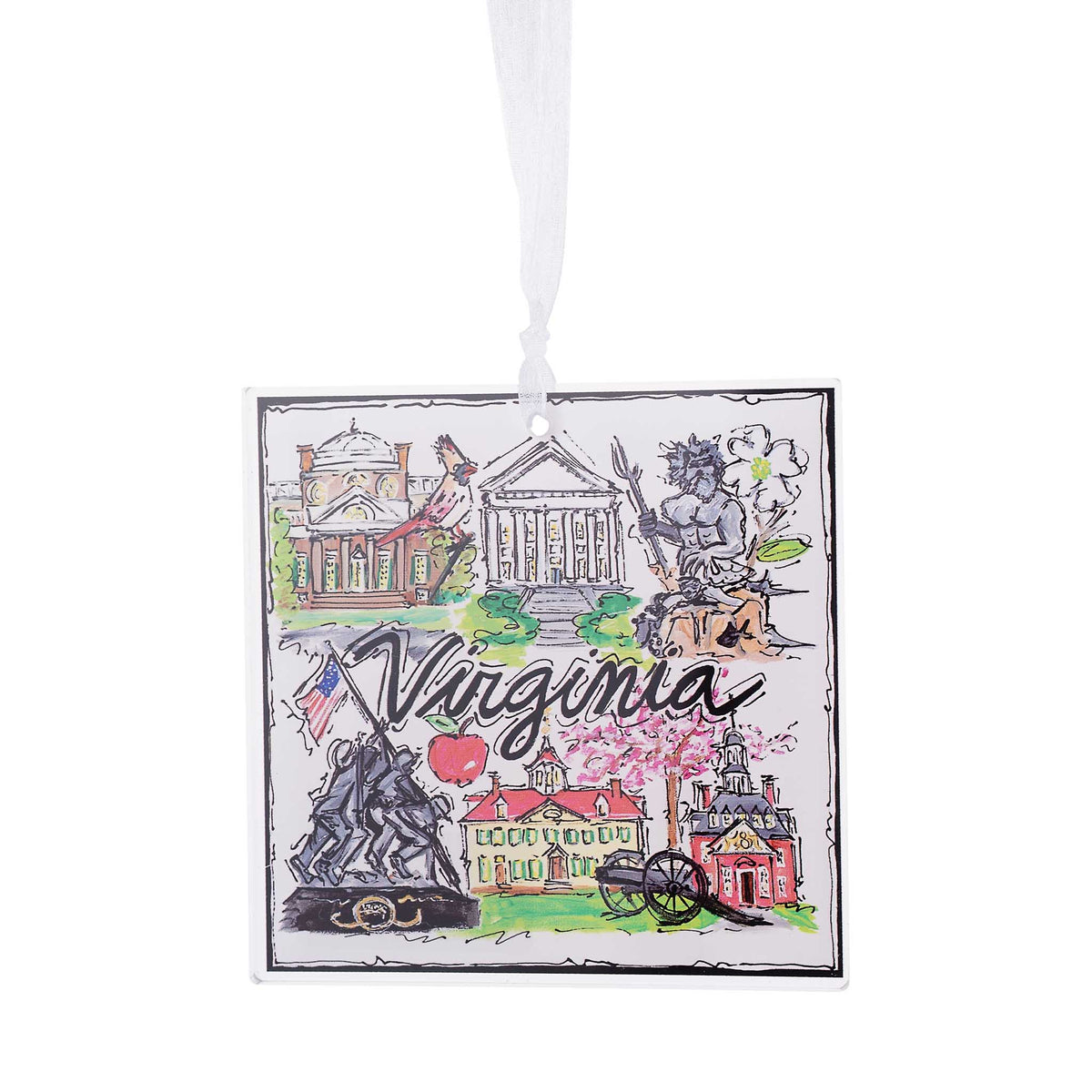 State of Virginia Acrylic Ornament