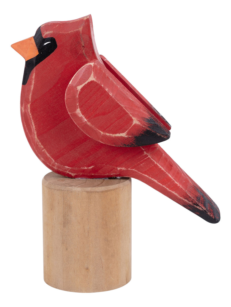 Red Bird Small on Wood