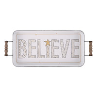 Believe Star Enamel Tray