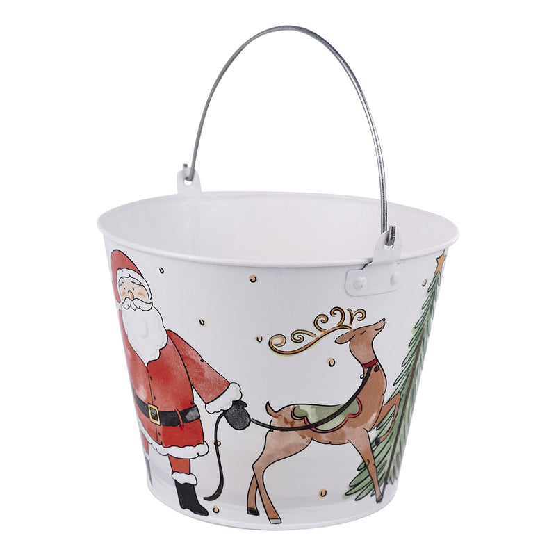 Santa Sleigh Scene Pail