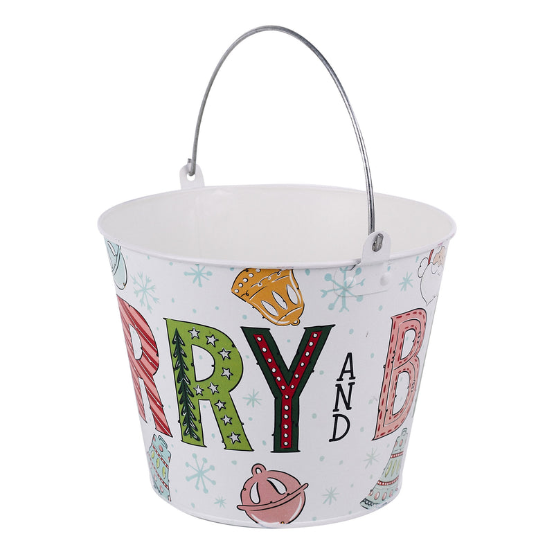 Colorful Merry and Bright Pail