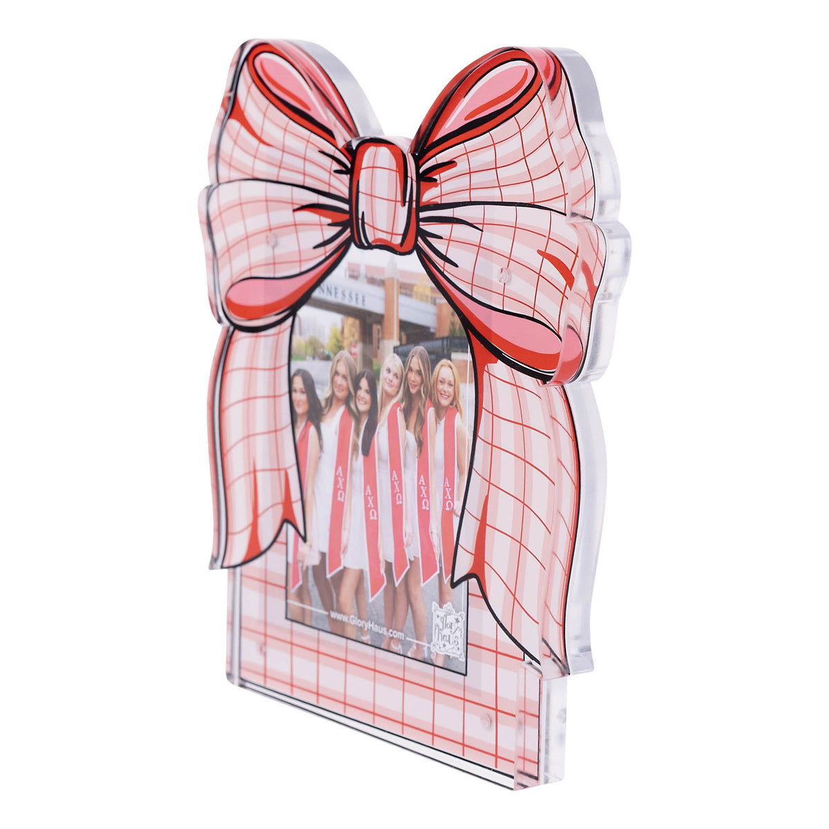 Red/Pink Bow Acrylic Frame