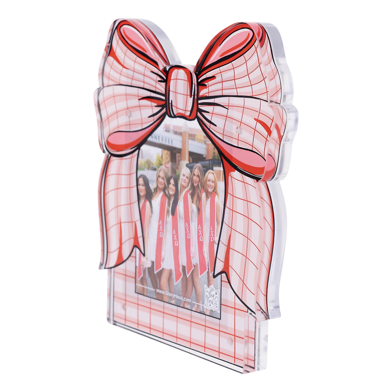 Red/Pink Bow Acrylic Frame