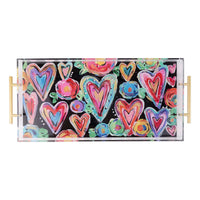 Colorful Hearts Acrylic Tray