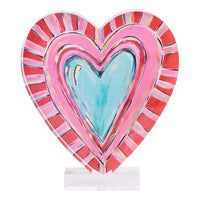 Striped Heart Acrylic Stand