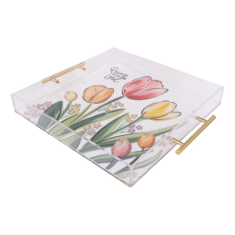 Rejoice In The Lord Tulip Acrylic Tray