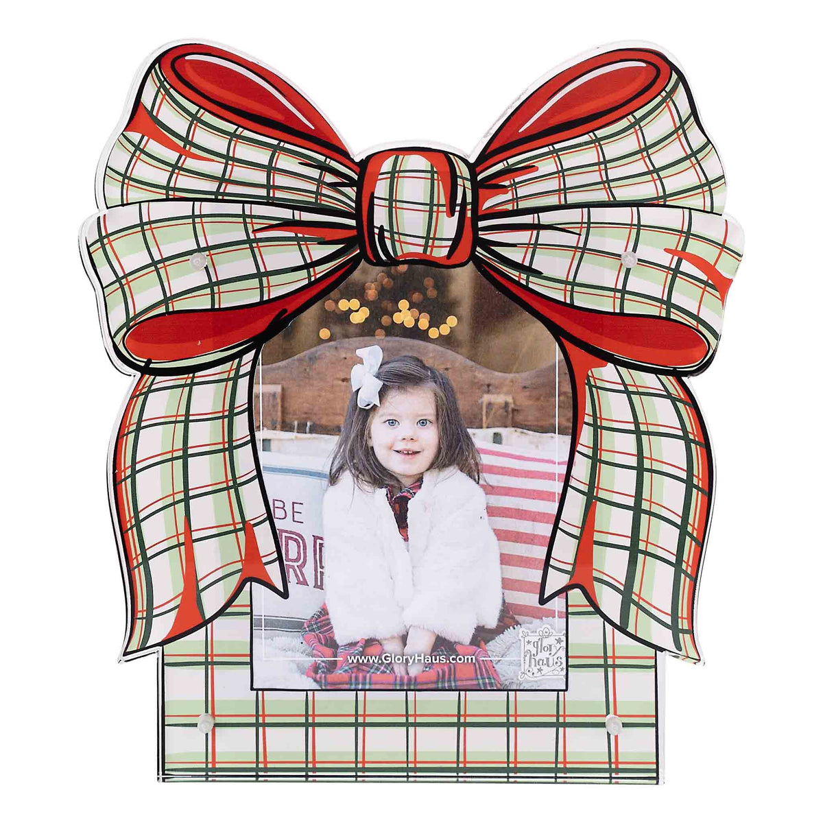 Christmas Bow Acrylic Frame