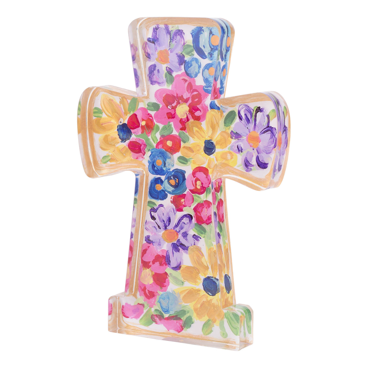 Petals and Posies Acrylic Cross