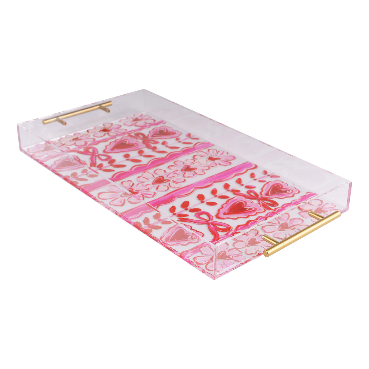 Sweetheart Stripe Acrylic Tray