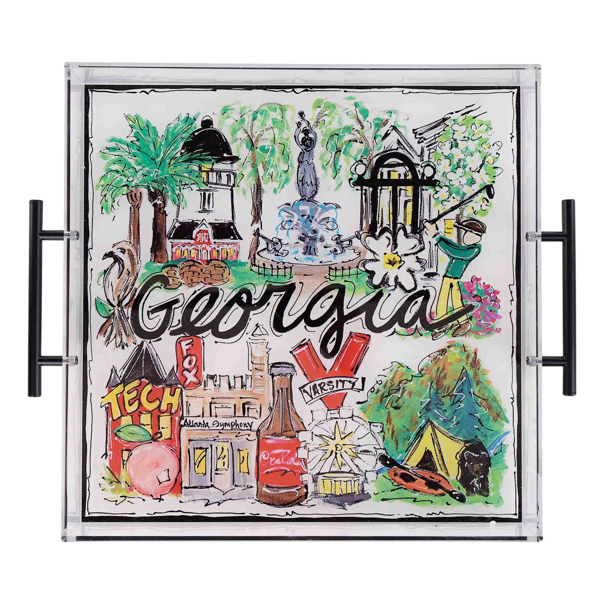 State of Georgia Icon Acrylic Tray