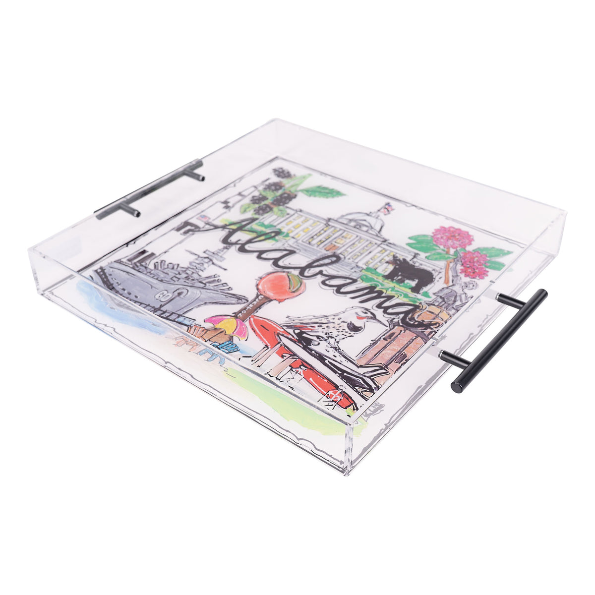 State of Alabama Icon Acrylic Tray