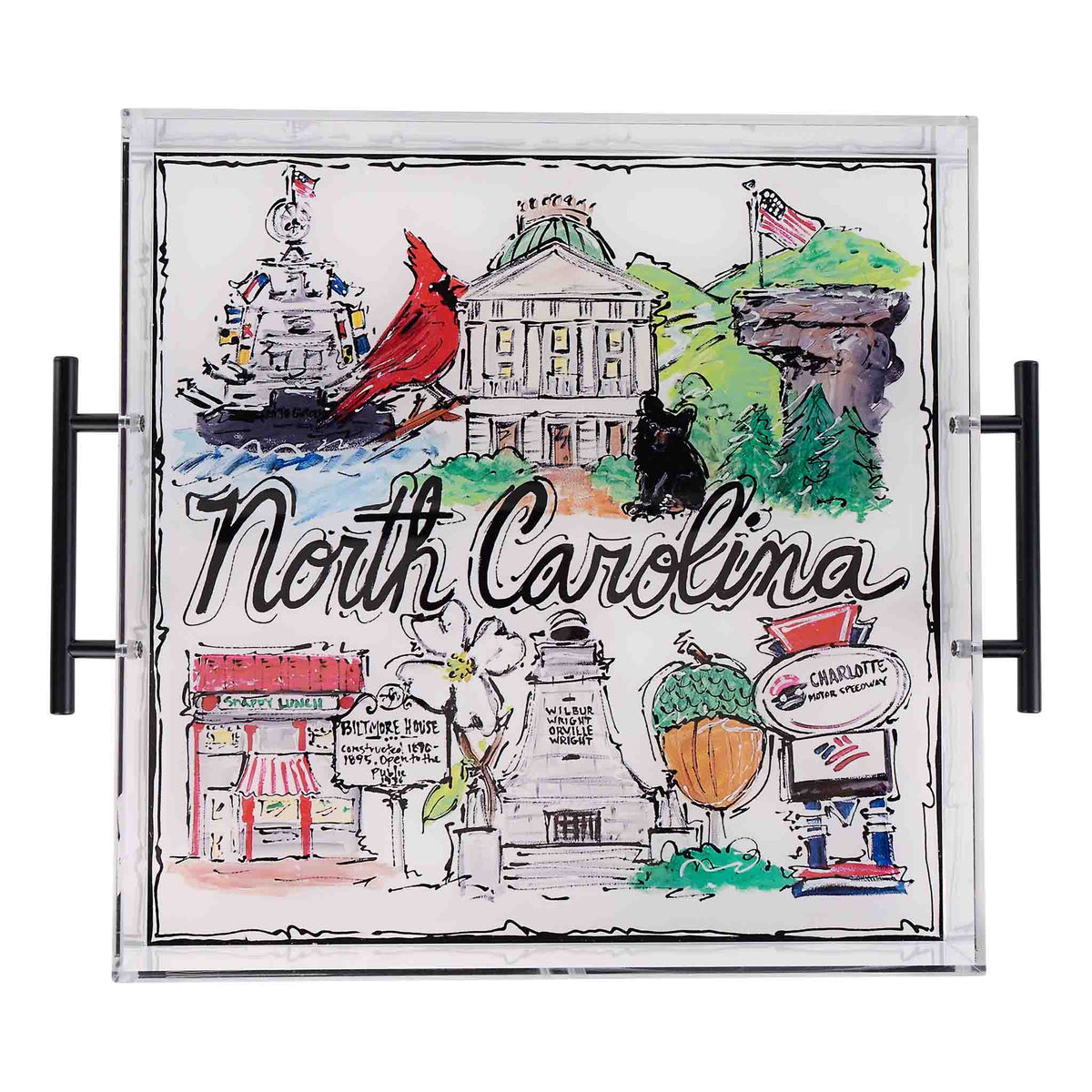 State of North Carolina Icon Acrylic Tray