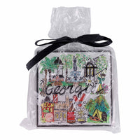 State of Georgia Icon Acrylic Coaster Set/4