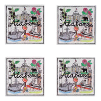 State of Alabama Icon Acrylic Coaster Set/4