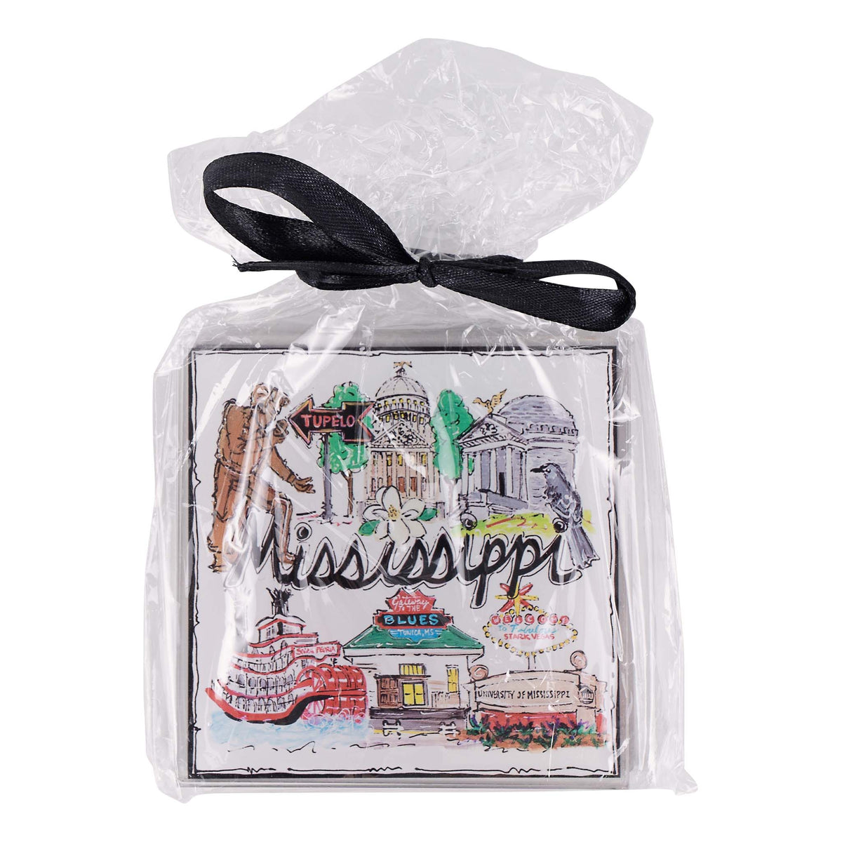 State of Mississippi Icon Acrylic Coaster Set/4