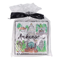 State of Arkansas Acrylic Coaster Set/4