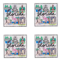 State of Florida Icon Acrylic Coaster Set/4
