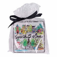 State of South Carolina Icon Acrylic Coaster Set/4
